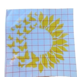 Yellow Sunflower Butterfly Window Truck Decal Sticker Permanent 5x5"